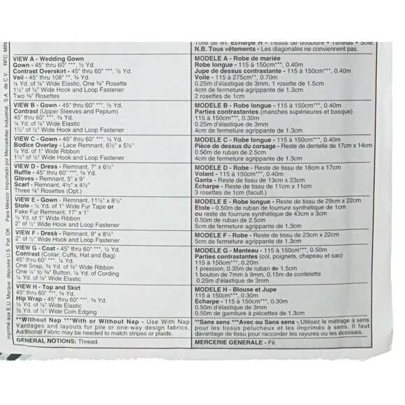 McCall's 8552 Sewing Pattern Barbie Dresses Sewing Fashion Doll Wedding Dress - Picture 4 of 4